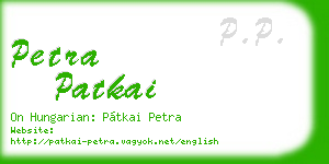 petra patkai business card